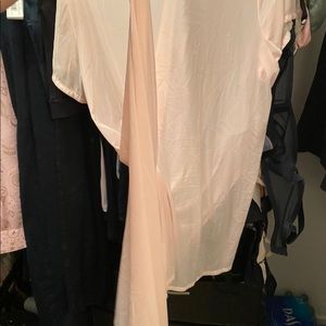 Blackmilk high and low pink sheer shirt